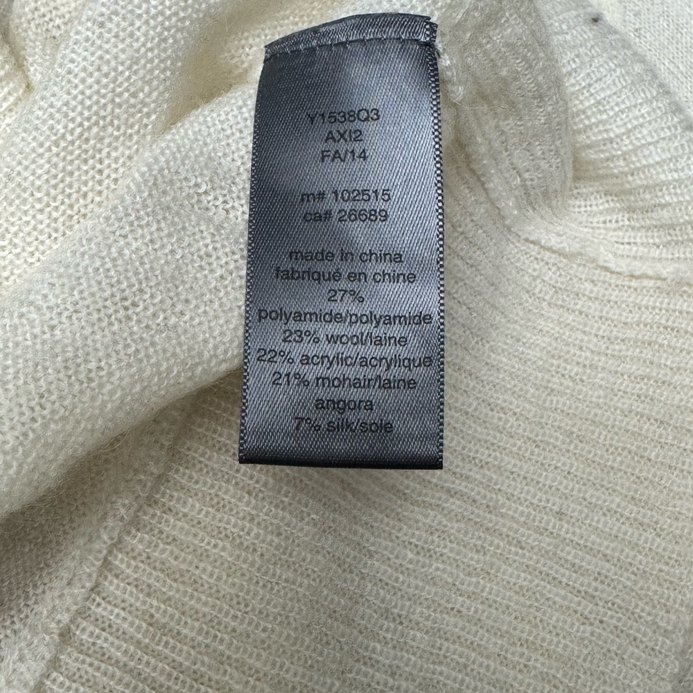 john varvatos collection Fine Knit Silk & Cotton V-Neck Sweater Size Small $398 - Picture 6 of 7